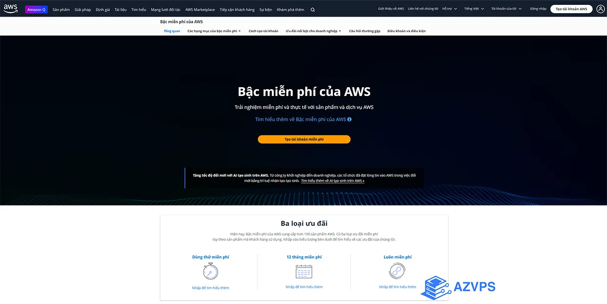 Amazon Web Services VPS free