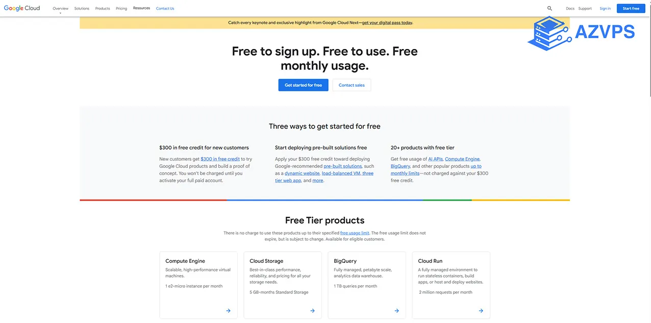 Google Cloud VPS free
