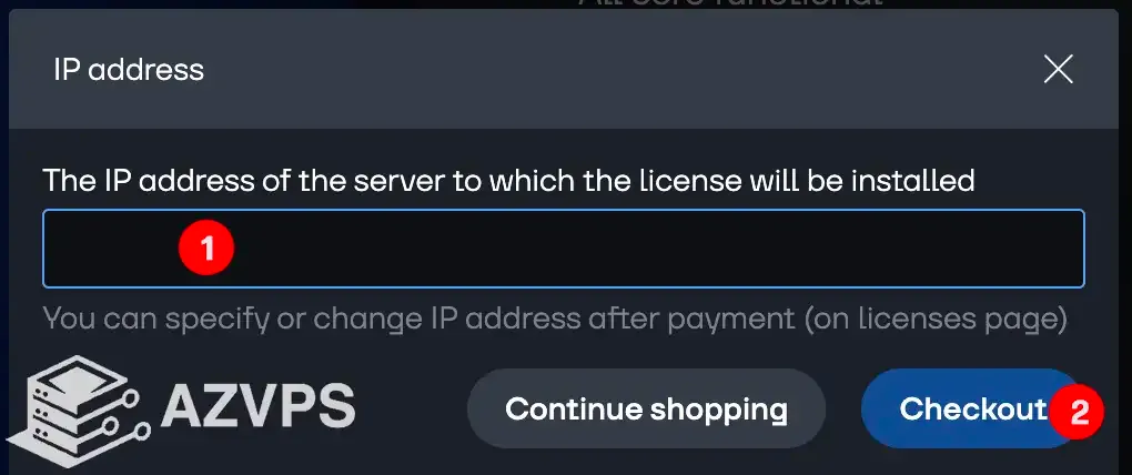 Điền thông tin IP VPS/Server