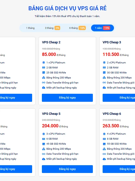 Top 10 nhà cung cấp VPS giá rẻ, uy tín nhất 2026