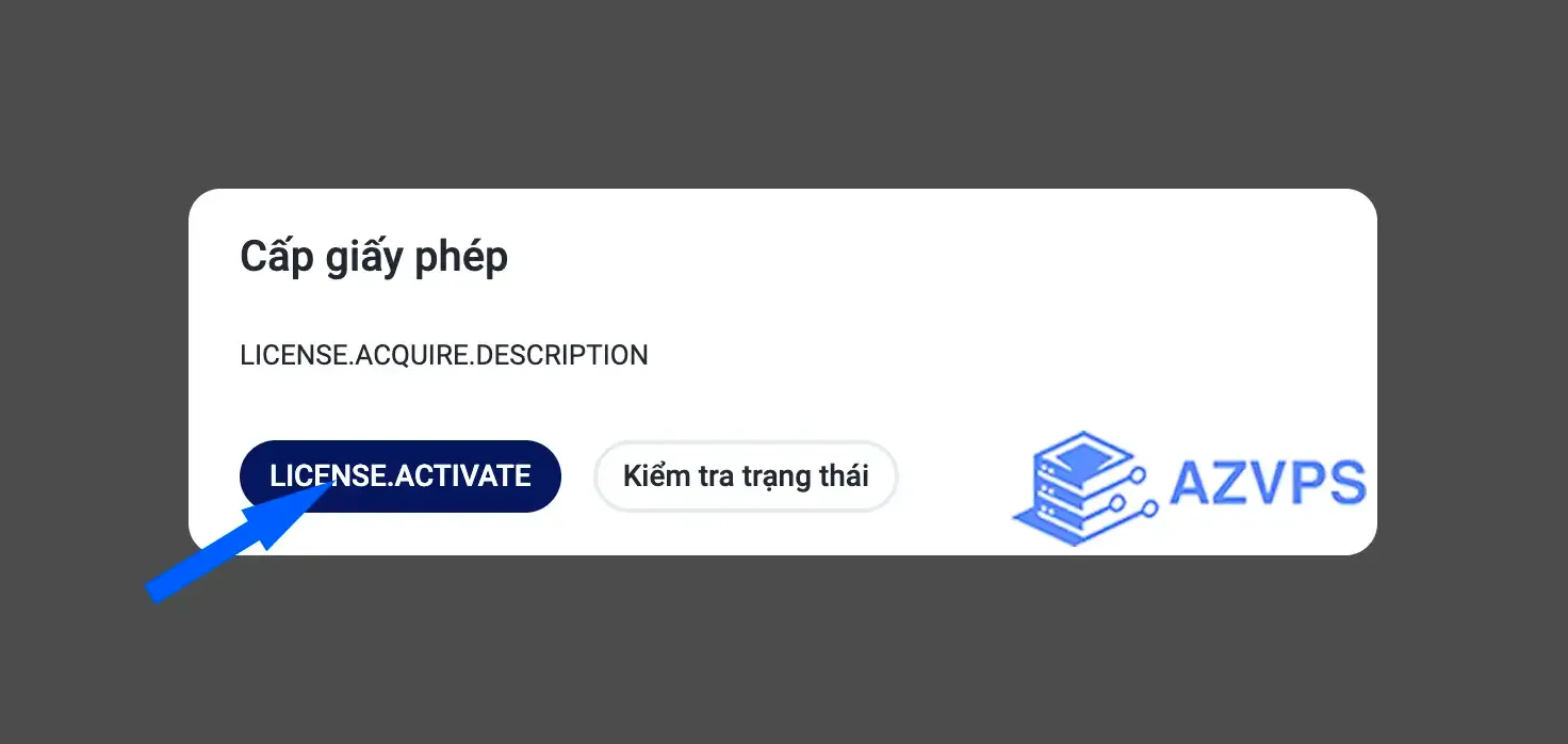 Cần kích hoạt fastpanel trước khi sử dụng