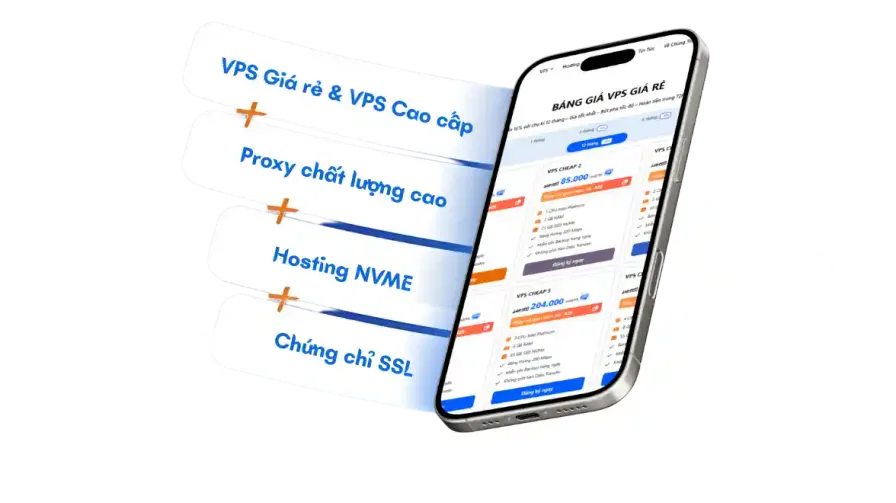 Dịch vụ AZVPS trên điện thoại