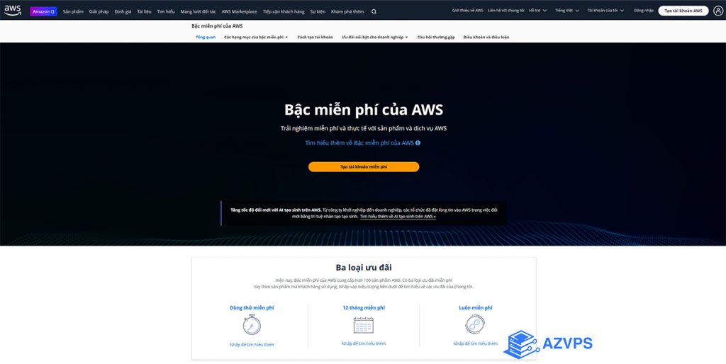 Amazon Web Services VPS free