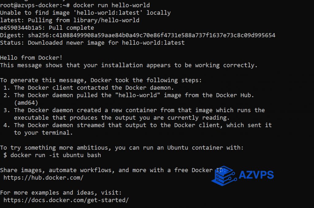 chạy test sau khi cài đặt Docker
