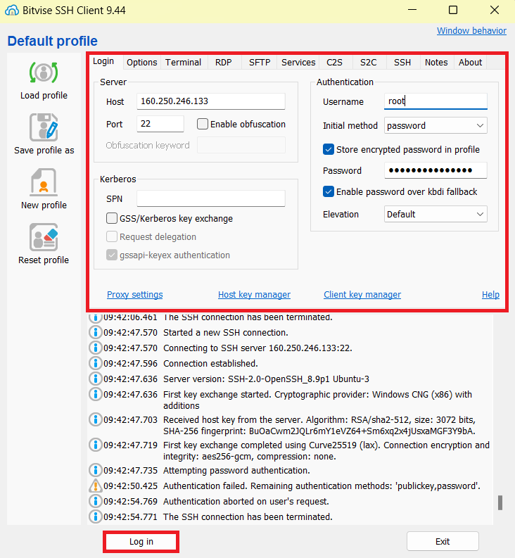 điền thông tin vps linux cần sử dụng