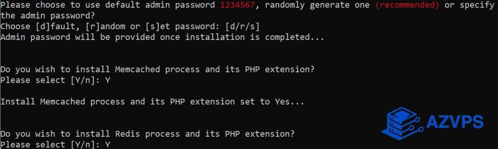 Đặt password, cài đặt Memcached và Redis cho CyberPanel