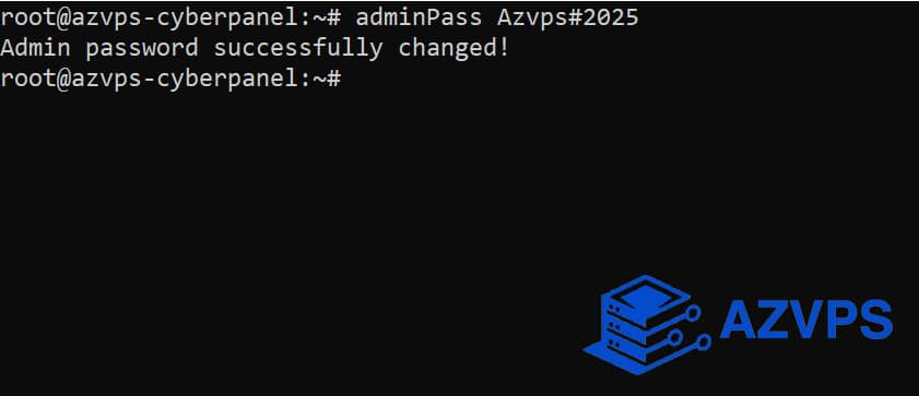 Đổi pass user admin CyberPanel